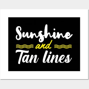sunshine and tan lines Posters and Art